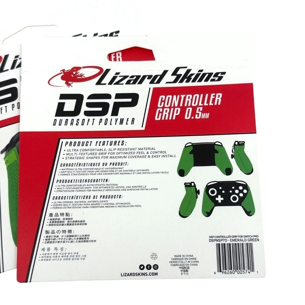 2 Pack Lizard Skins DSP Controller Grip Switch Pro‎ Emerald Green 0.5mm NEW